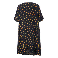 Jette kjole · Black/Sunflower