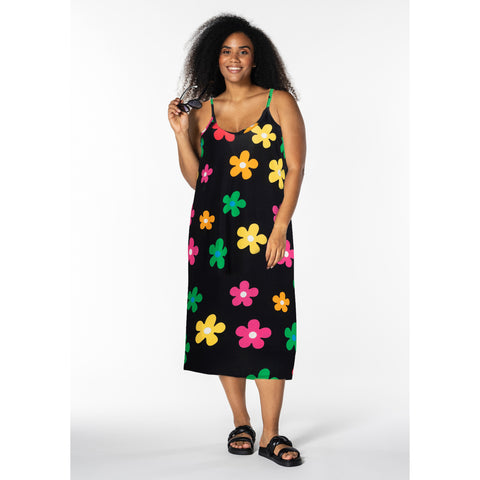 Kittie kjole · Black Flower