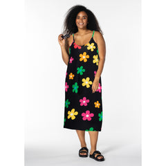 Kittie kjole · Black Flower