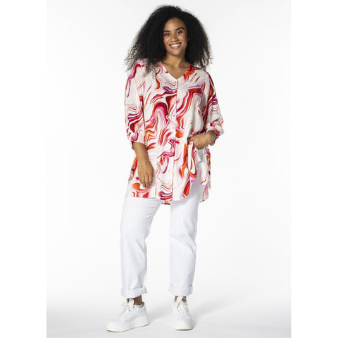 Kinna skjorte · White/pink