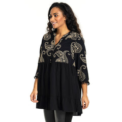 Gilsa tunika · Black/gold