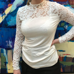 Lacy Nola bluse · Chalk