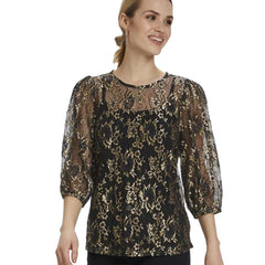 KaWikkie Lace bluse · Black/Silver
