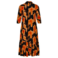 Sissi kjole · Orange/Black