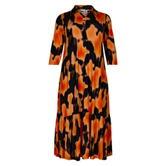 Sissi kjole · Orange/Black