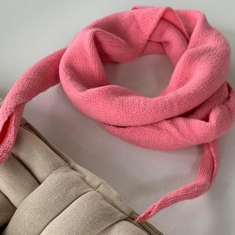 Tørklæde strikket · Rose