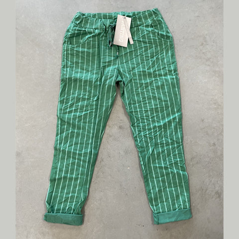 Stripe bukser · Green