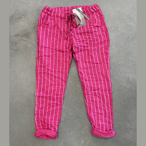Stripe bukser · Pink