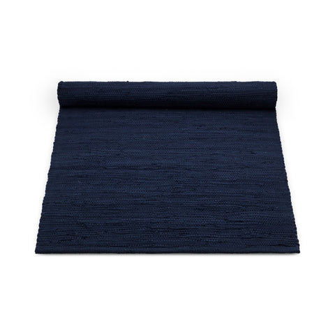 Bomuld tæppe · Deep ocean blue