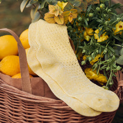 Glitter strømper korte · Yellow